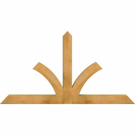 Ekena Millwork Richland Rough Sawn Timber Gable Bracket, Western Red Cedar, 60"W x 32"H x 4"D x 4"F, 13/12 Pitch GBW060X32X0404RIC00RWR